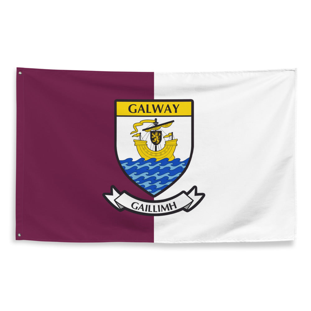 Galway Flag County Crest County Wear