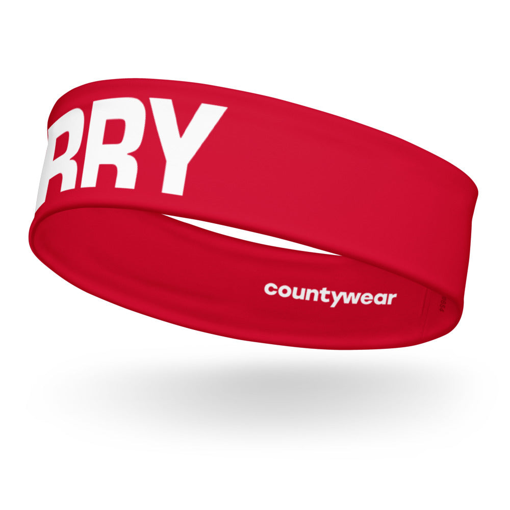 Derry Headband White And Red County Wear