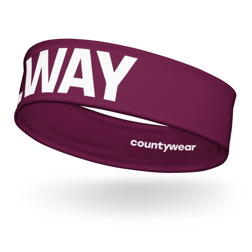 Galway Headband Maroon And White County Wear