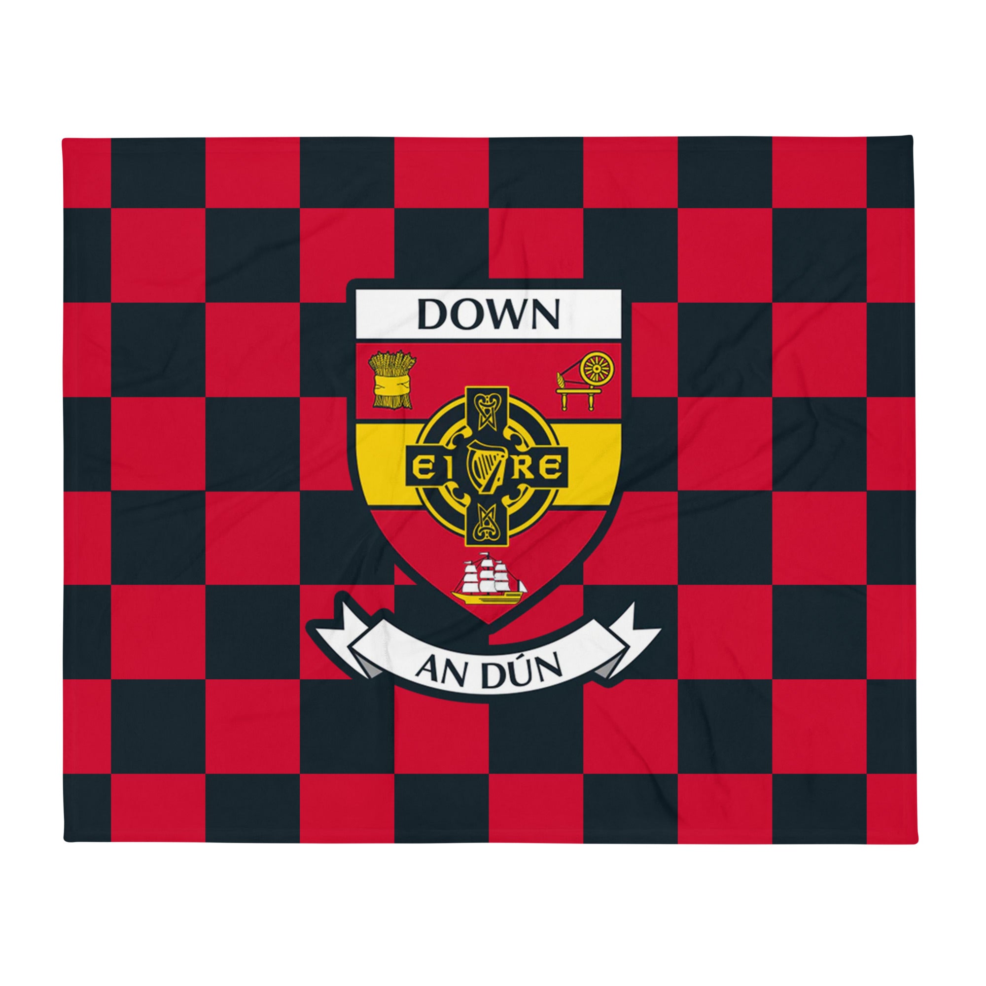 Down Throw Blanket Chequered