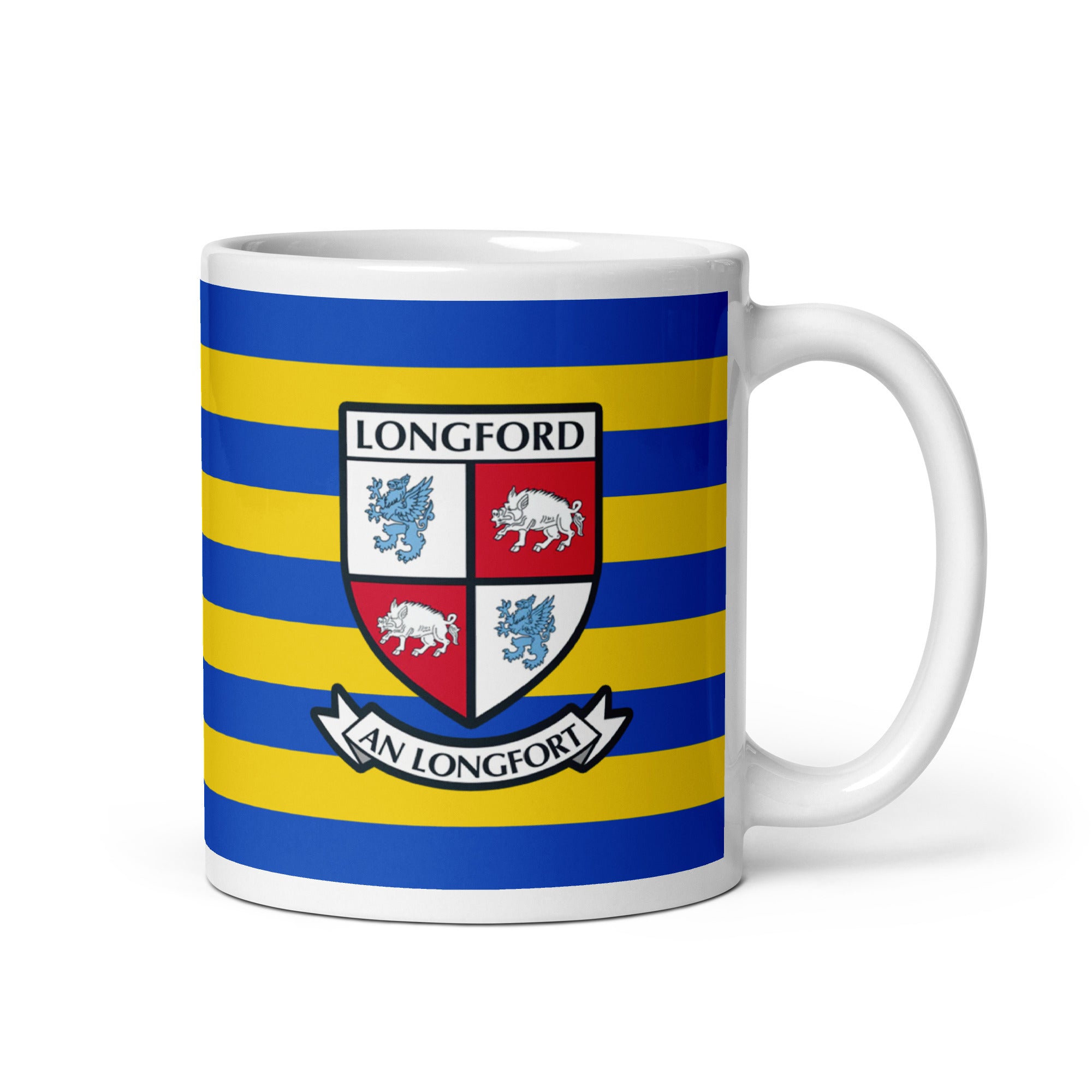 County Longford Supporters Crest Striped Mug Default Title County Wear